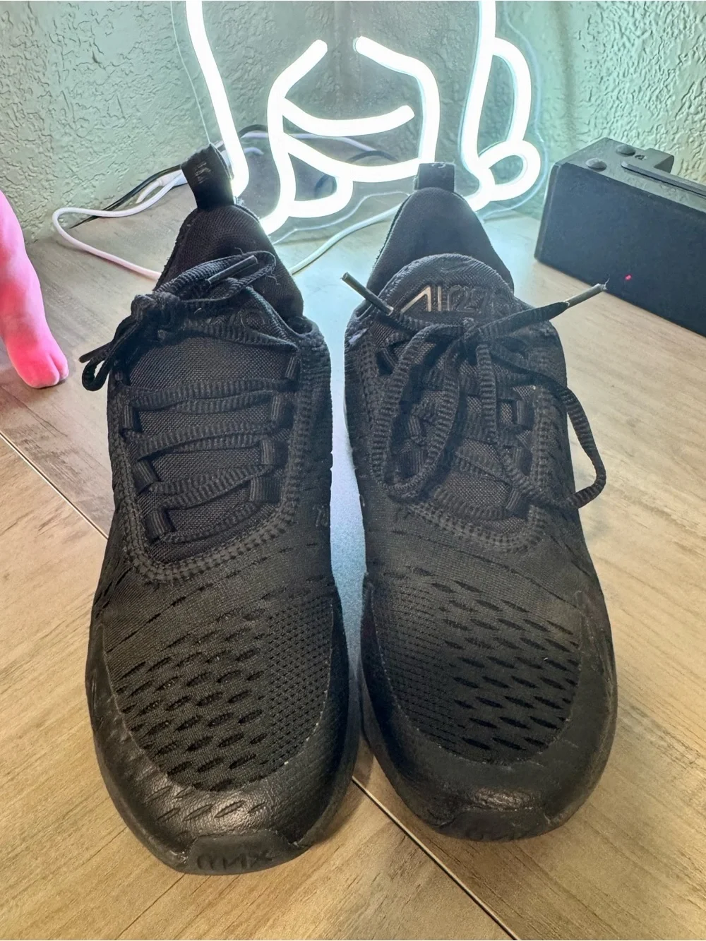 Nike Black Kids' Air Max Style Cushion Sneakers 4.5